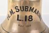 H.M. Submarine L.18 brass ships bell - 7