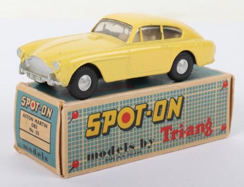 Tri-ang Spot On Model 113 Aston Martin DB3, yellow body