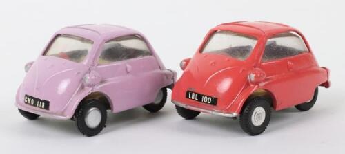 Two Unboxed Tri-ang Spot On Models 118 BMW Isetta Bubble Cars