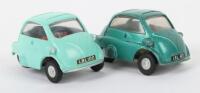 Two Unboxed Tri-ang Spot On Models 118 BMW Isetta Bubble Cars