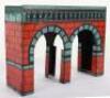 Unusual tinplate lithographed railway bridge, probably Issmayer German 1920s