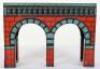 Unusual tinplate lithographed railway bridge, probably Issmayer German 1920s - 2