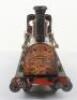 A rare C.R (Rossignol) tinplate 0-6-0 clockwork floor train &lsquo;Ouest&rsquo; and passenger coach, French circa 1890 - 4