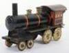 A rare small size Schoenner 4-4-0 U.S outline clockwork floor train, circa 1900 - 2