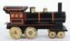 A rare small size Schoenner 4-4-0 U.S outline clockwork floor train, circa 1900 - 3