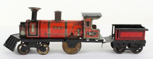 Hess 1023 tinplate friction driven U.S style floor train, German circa 1905