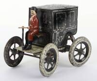 A Gunthermann tinplate clockwork cab, German circa 1900