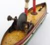 Rare Hess 1045 tinplate friction driven toy ship, German circa 1905 - 4