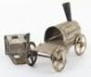 Early Meier pressed tinplate locomotive and carriage penny toy, German circa 1900 - 6