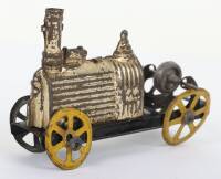 A C.R (Rossignol) pressed tinplate friction driven penny toy of an early locomotive, French circa 1900