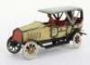 An early and good Distler tinplate friction driven four-seater tourer penny toy, German circa 1910 - 2