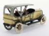 An early and good Distler tinplate friction driven four-seater tourer penny toy, German circa 1910 - 4