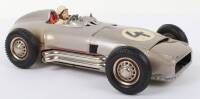 JNF (Western Germany) Tinplate Battery Operated Solo Mercedes Racing Car