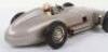 JNF (Western Germany) Tinplate Battery Operated Solo Mercedes Racing Car - 5