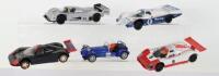 Five Unboxed Scalextric Slot Cars