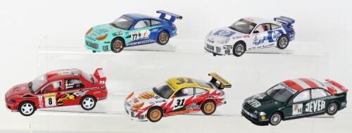 Five Unboxed Scalextric Hornby Slot Cars