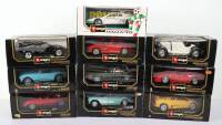 Ten Burago 1:18 Scale Die-cast Boxed models cars