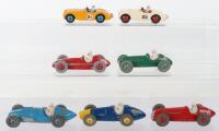 Seven Unboxed Dinky Toys Racing/Competition Cars