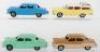 Four Unboxed Dinky Toys USA Cars