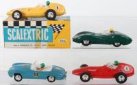 Four vintage Scalextric Racing cars, 1960s