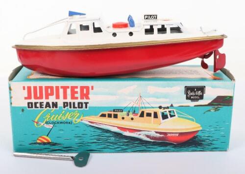 Sutcliffe &lsquo;Jupiter&rsquo; Ocean Pilot Clockwork Tinplate Cruiser Boat