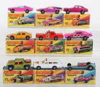 Nine Boxed Matchbox Lesney Superfast Models