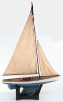 A Vintage Wooden Pond Yacht