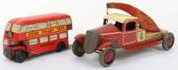 Chad Valley tinplate c/w London Transport Double Decker bus 38A