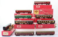 Eight Hornby Dublo 00 Gauge 2-Rail Boxed Super Detail Coaches