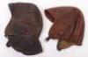 2x Early 20th Century Leather Flight Helmets - 2